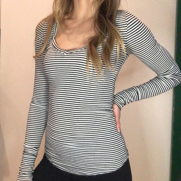 Striped AE Long Sleeve Shirt - Picture 2 of 3